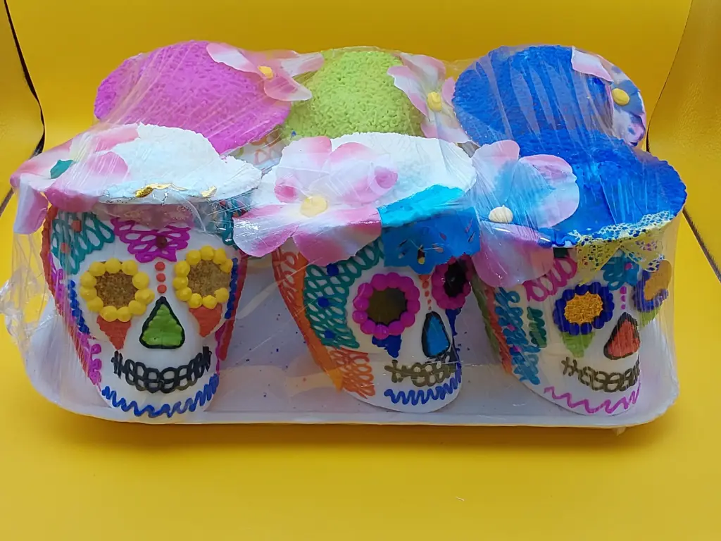 Charola Calavera Glass Especial Grande con 6 pzas