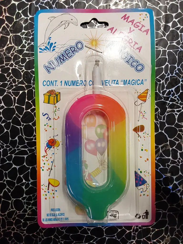 Vela de número #0 colores